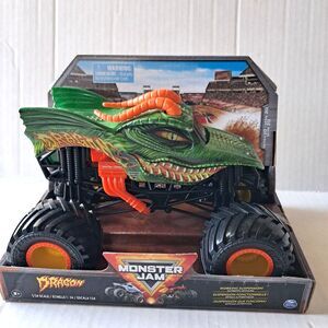 Monster Jam Green Dragon Truck Diecast 1/24 Scale Spin Master Toy Car Vehicle